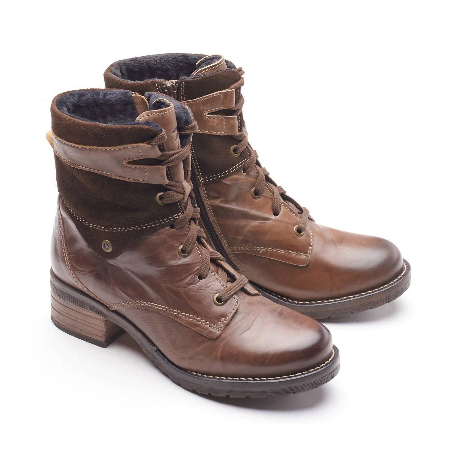 Dromedaris - Women Kara Scrunched Leather & Suede Boot