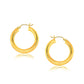 14k Yellow Gold Polished Hoop Earrings (30 mm)
