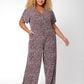 Leota Women's Ruby Wide Leg Jumpsuit Gray
