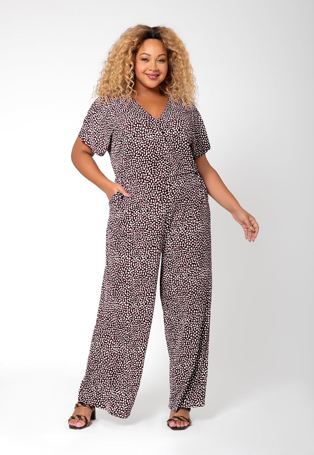 Leota Women's Ruby Wide Leg Jumpsuit Gray