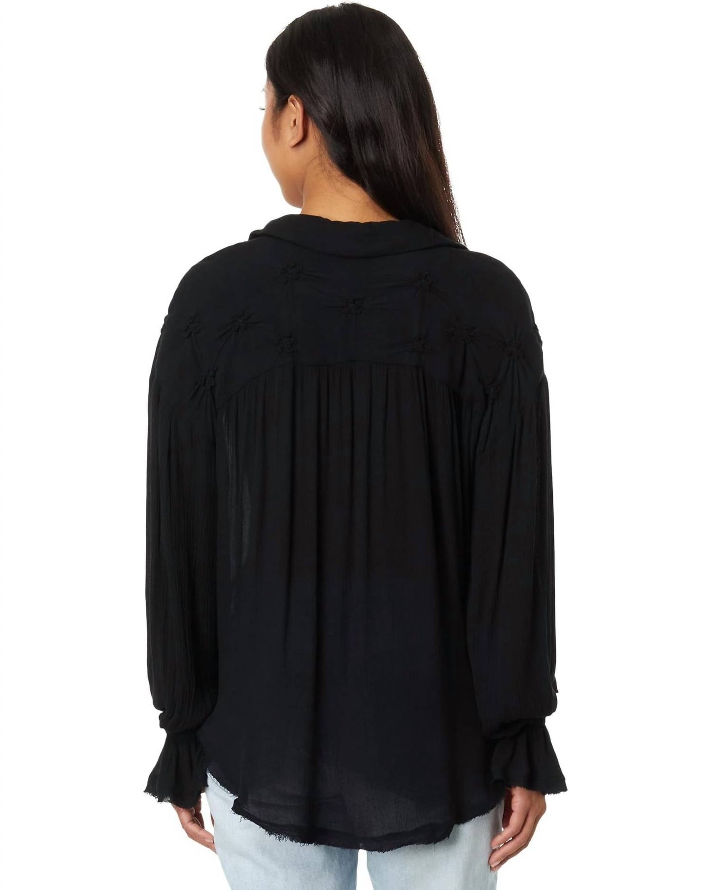 Free People - ओलिविया स्मोक्ड टॉप