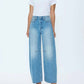 Pistola - Sydney High Rise Bowed Wide Leg Jean