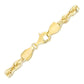 5.0mm 14k Yellow Gold Solid Diamond Cut Rope Bracelet