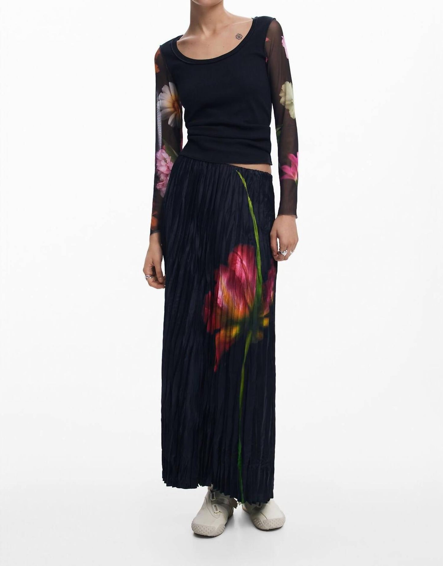 Desigual - WRINKLED TEXTURE SKIRT
