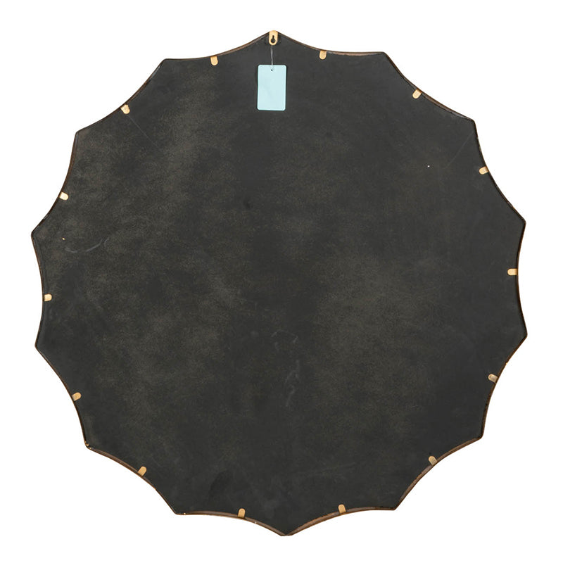 40" Round Sunburst Wall Mirror with Gold Finish