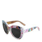 Dolce & Gabbana - Women's Wood Crystal Brass Frame Floral Hand Paint Sunglasses