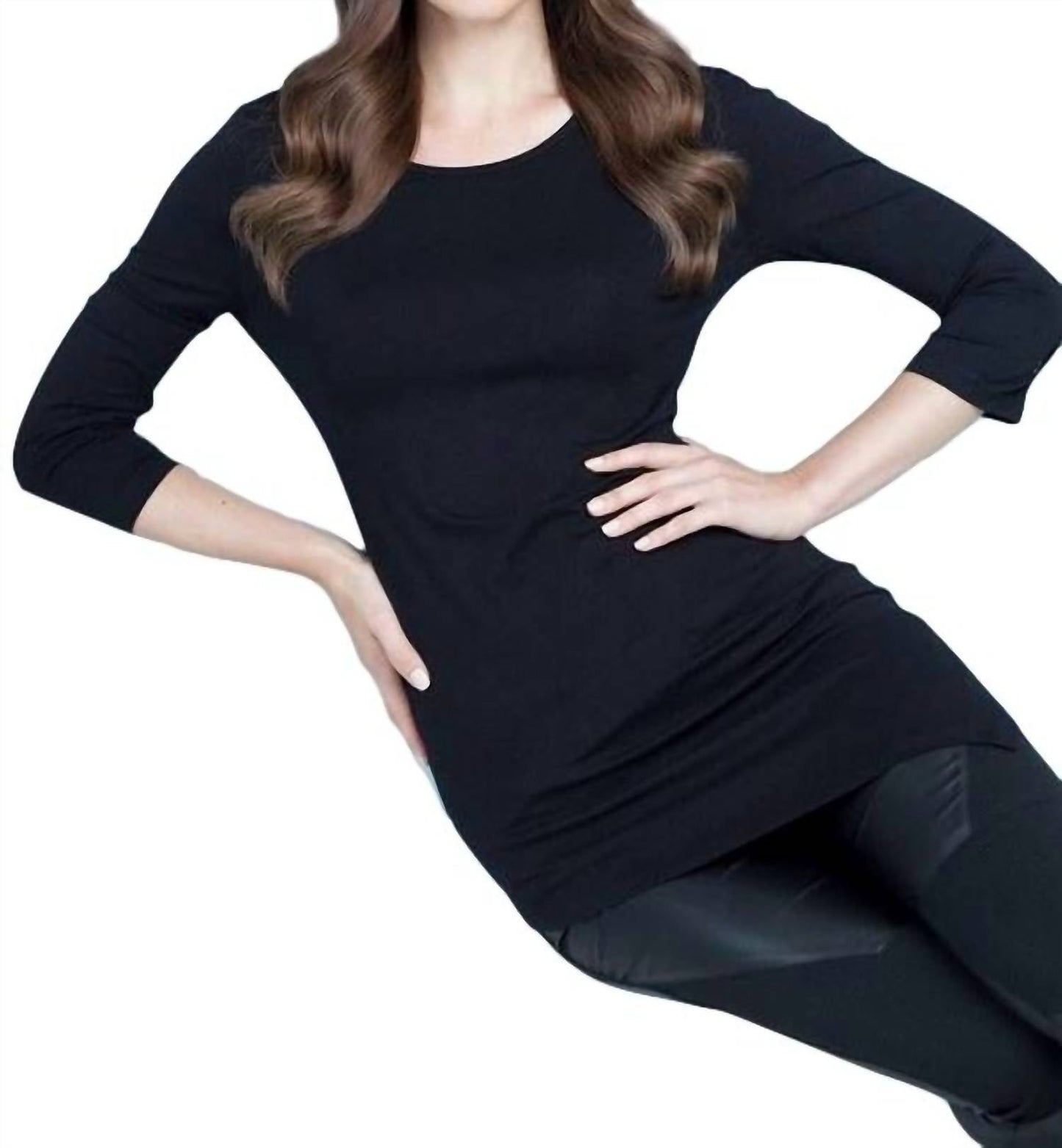 Angel - Asymmetrical 3/4 Sleeve Tunic Top