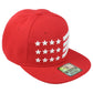 United States USA Flag 3D Block Red White American Flat Bill Adult Men Hat Cap