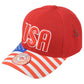 United States USA Flag Logo American Patriotic Red Adjustable Adults Men Hat Cap
