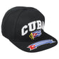 Cuba Central America Country Black Snapback Flat Bill Adjustable Adult Hat Cap