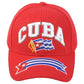 Cuba Central America Country Red Flag Curved Bill Adjustable Adults Men Hat Cap