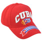 Cuba Central America Country Red Flag Curved Bill Adjustable Adults Men Hat Cap