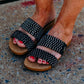 Reef - Women's Cushion Vista Black Textile Sandals