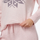 Nautica Women's Reversible Snowflake Pajama Top Pink Size Large