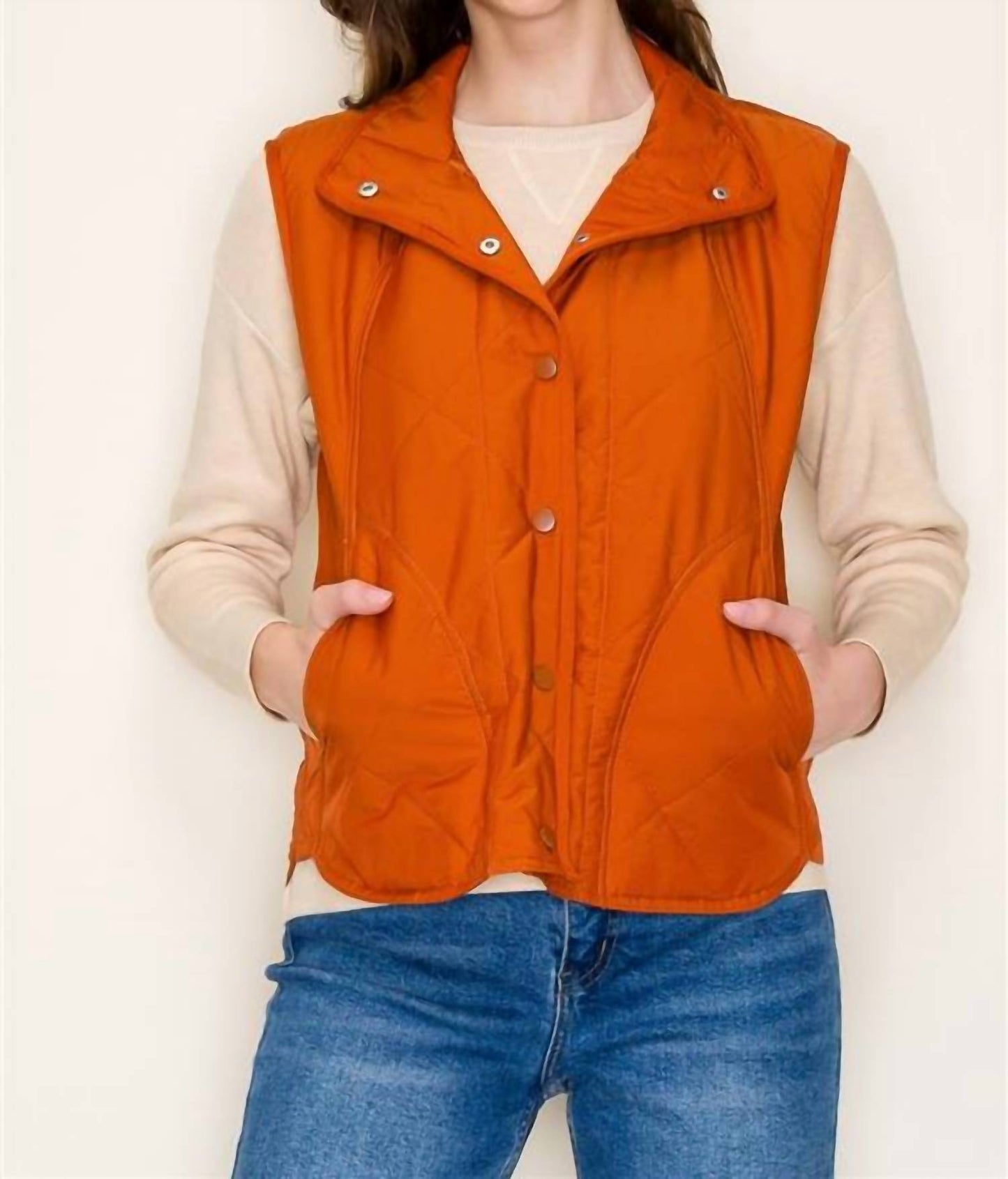 Staccato - Kaye Button Front Textured Vest