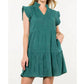 Thml - Flutter Sleeve Corduroy Midi Dress