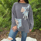 Blue Velvet - Star Patchwork Long Sleeve Top