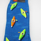 Hot Sox Men's Kayak Graphic Socks Blue Size 10-13