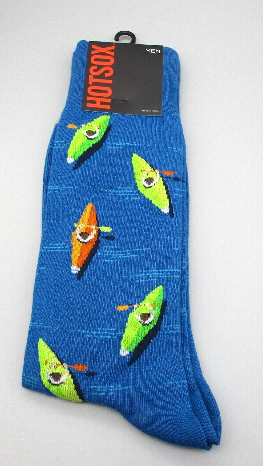 Hot Sox Men's Kayak Graphic Socks Blue Size 10-13