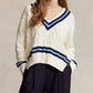 Polo Ralph Lauren - Boxy Cable V Neck Cricket Sweater