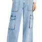 Blanknyc High Rise Wide Leg Cargo Jeans in All Heart Blue
