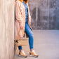 Free People - Knee-length Blue Cardigan