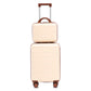 14'/20' 2-Piece Beige ABS Spinner Wheel Luggage Set