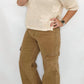 Risen - High Rise Wide Cargo Pocket Jeans