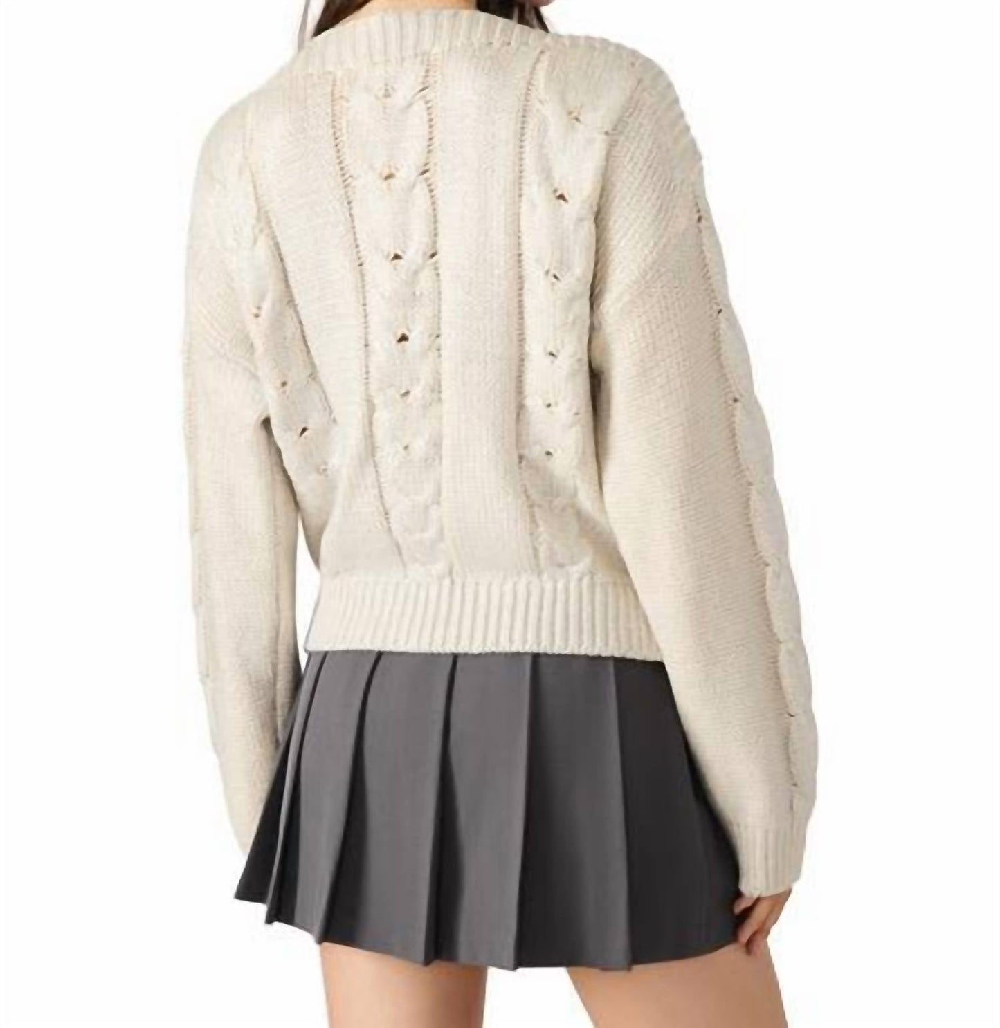 Steve Madden - Debbie Metallic Coated Sweater