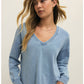 Z Supply - Delphine Knit Denim Pullover Sweatshirt