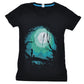 Threadless Artist After Cosmic War Rocket Black Womens Ladies Tshirt Tee