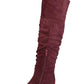 Journee Collection Women's Kaison Wide Calf Boots Red Size 8M