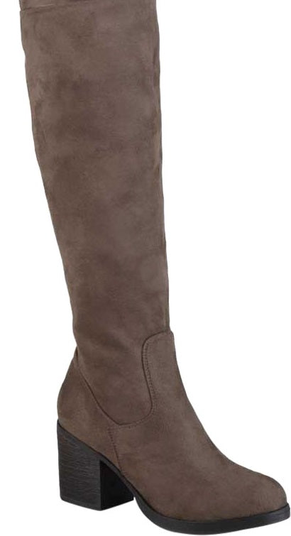 Journee Collection Women's Wide Calf Sana Boot Brown Size 11M
