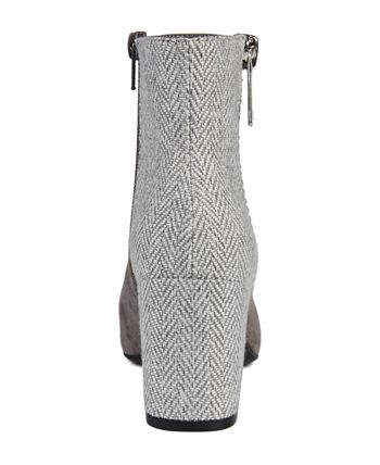 Journee Collection Women's Sarah Two Tone Bootie Gray Size 9 M