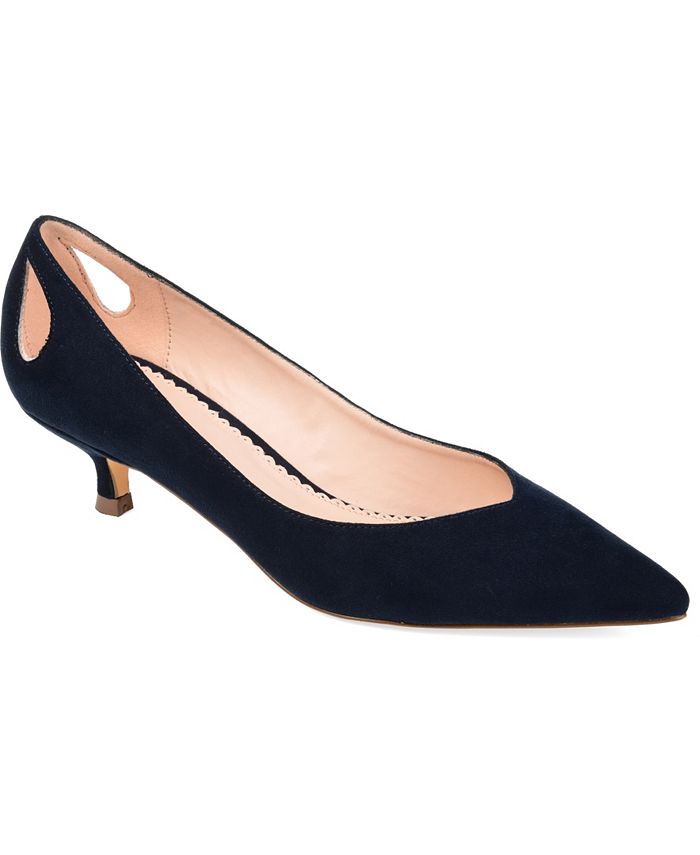 Journee Collection Women's Goldie Kitten Heel Shoes Black Size 8 M