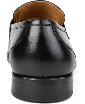 Thomas & Vine Men's Bishop Apron Toe Penny Loafer Black Size 11 M
