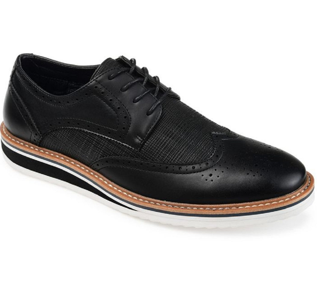 वेंस को. पुरुषों के वारिक विंगटिप डर्बी जूते काले, आकार 9.5M