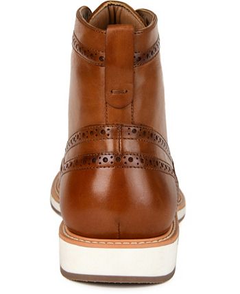 Thomas & Vine Men's Enzzo Wingtip Boot Brown Size 9.5M