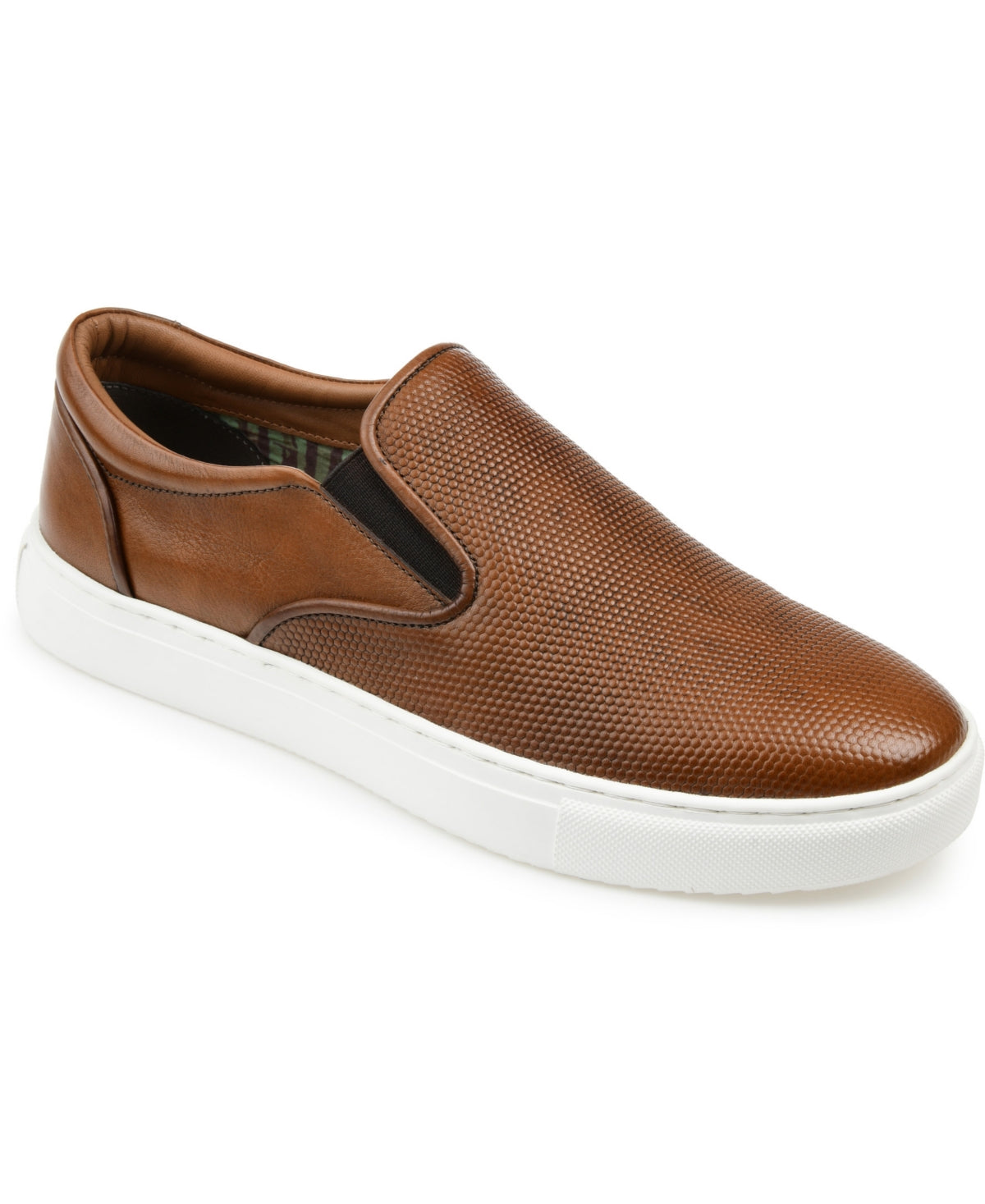 Thomas & Vine Men's Conley Slip On Leather Sneakers Brown Size 9 M