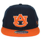 NCAA Zephyr Auburn Tigers Fitted Two Tone Stretch Flat Bill Hat Cap