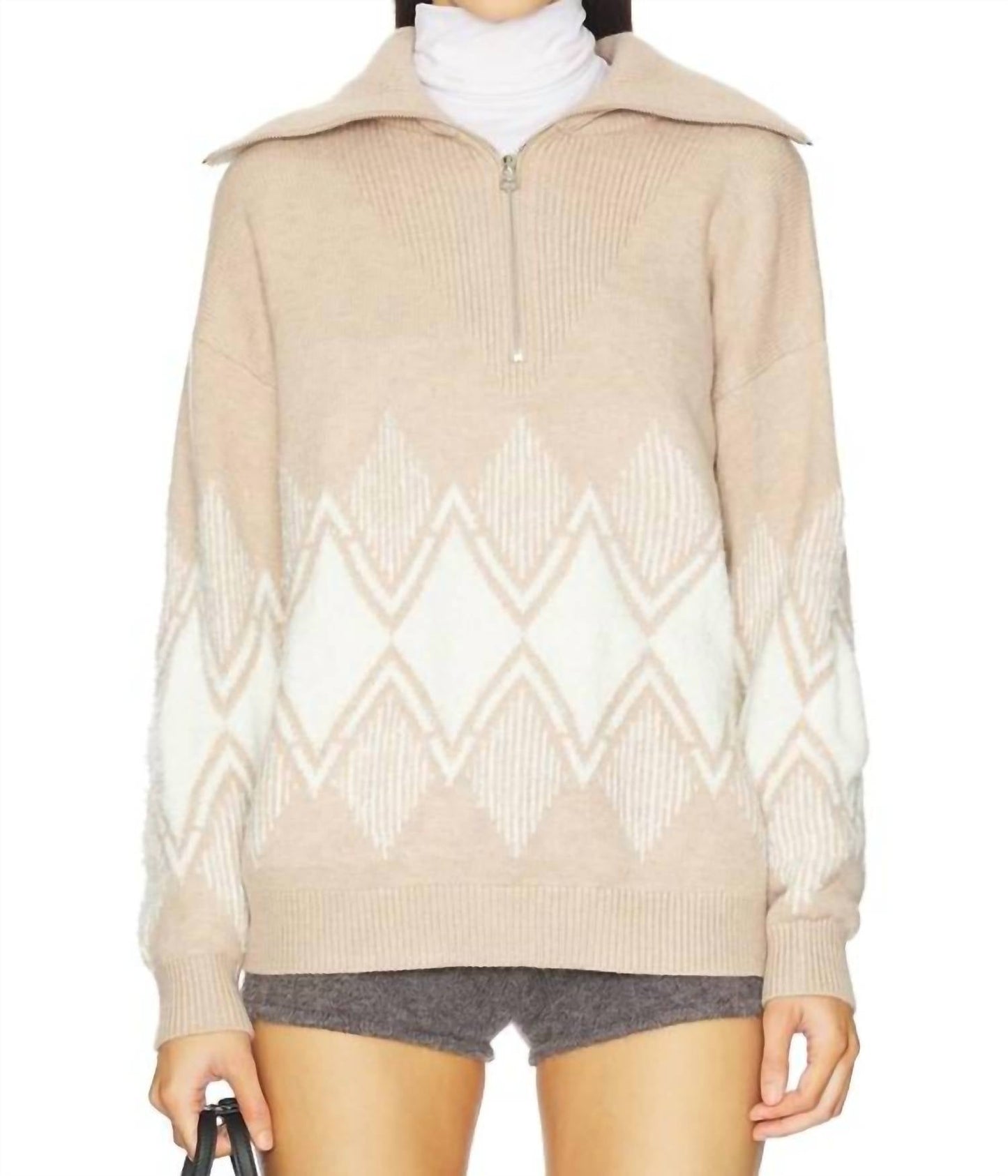 Varley - Betty Jacquard Half Zip Sweater