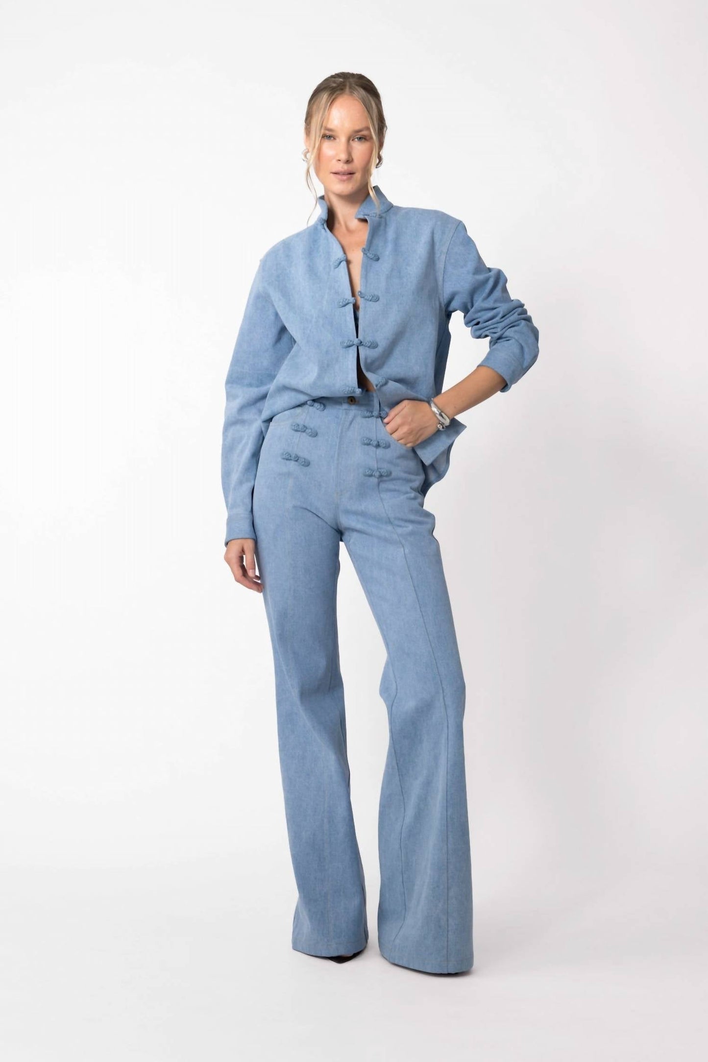 Sau Lee - Bobbi Boyfriend Fit Button Up Shirt