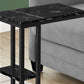 Accent Table, C-Shaped, Marble Look Contemporary & Modern Convenient Design