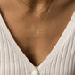 Eklexic - Women's Cz & Opal Thin Chain Lariat Necklace