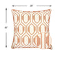 Geometric Embroidered Throw Pillow - Rust