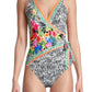 Johnny Was - Zebra Print Wrap Style Swimsuit