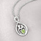 0.15 Carat Genuine Peridot .925 Sterling Silver Pendant