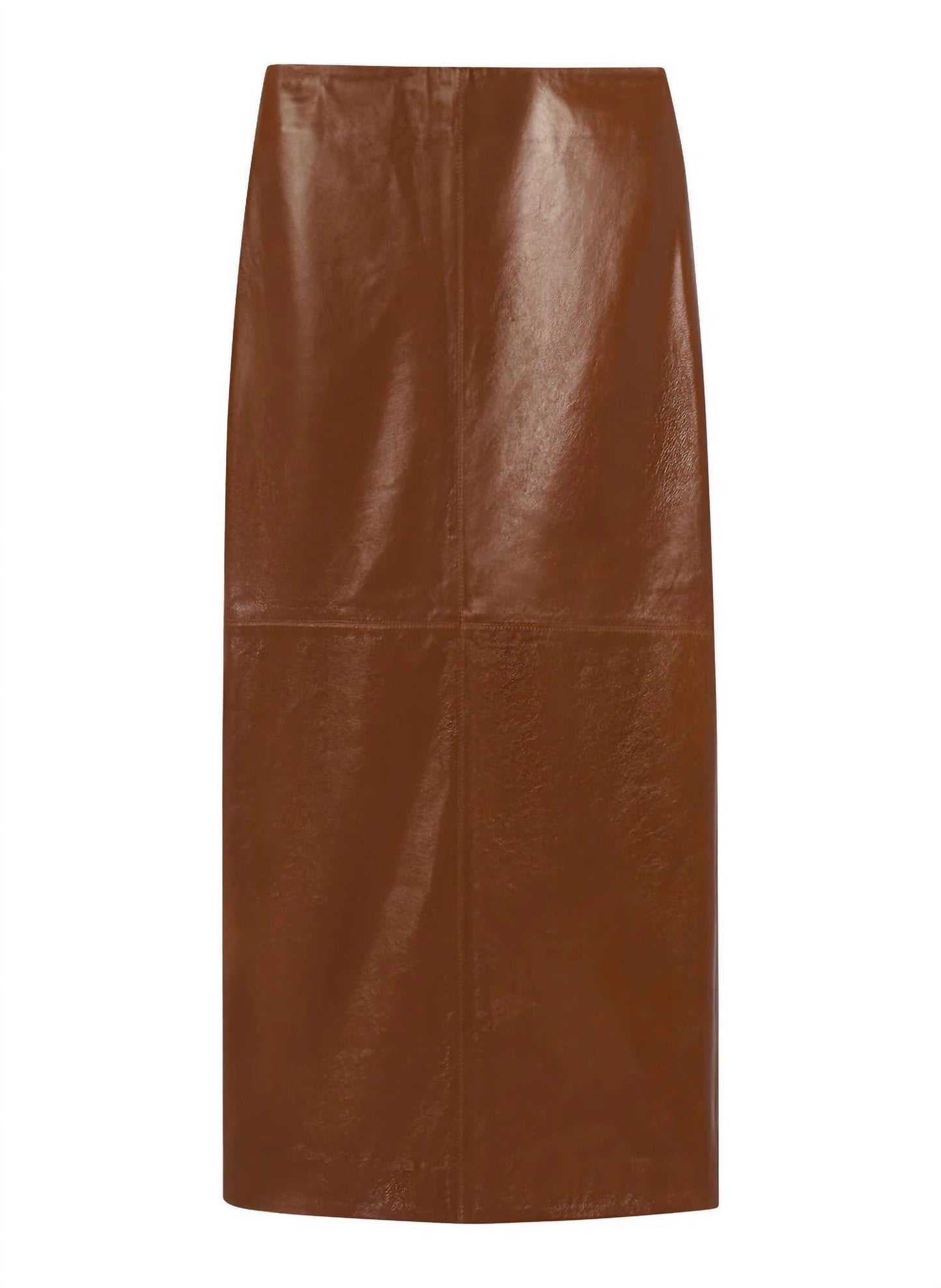 A.L.C. - Marta Glossy Leather Midi Skirt