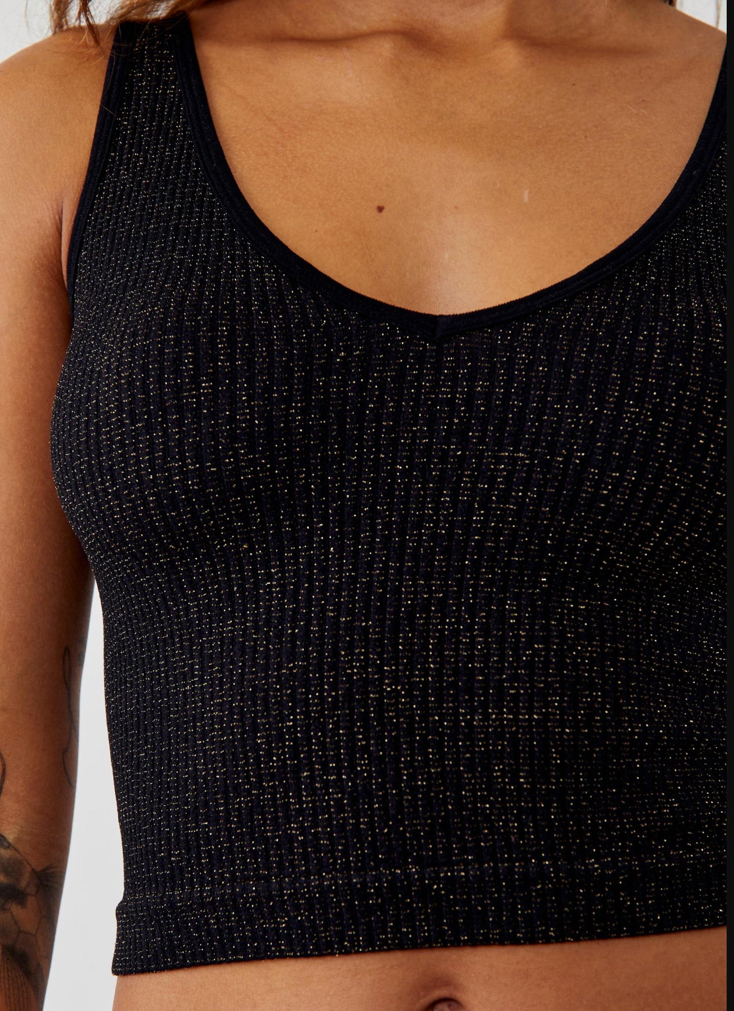 Free People - Ribbed Cropped Brami Tank Top