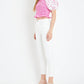 2.7 August Apparel - Contrast Floral Smocked Top